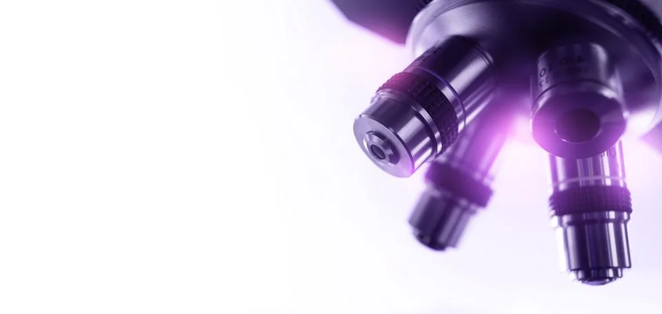 Optical microscope - science and laboratory equipment. Stock Photos
