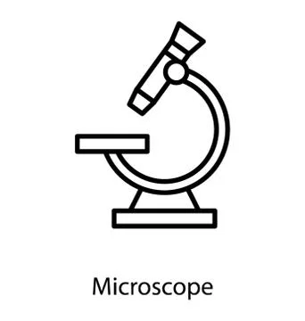 Optical Microscope Vector Illustrazione stock