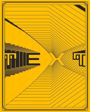 Optical Motion Creative Typography Poster Modern Design Art Stock Illustration