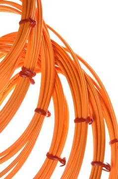 Optical multimode patch cable to the network structural Foto stock