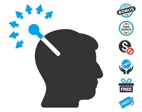 Optical Neural Interface Icon With Free Bonus イラスト素材