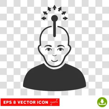 Optical Neural Interface Vector EPS Icon 스톡 일러스트