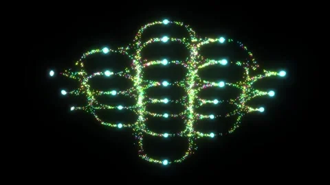 Optical neural network Stock Footage 335393285