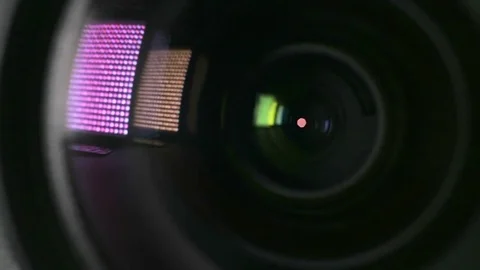 Optical objective system for a microscope (telescope) close-up. Transitions  Stock Footage 80991234