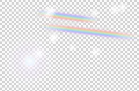 Optical prism light flare effect. Glowing rainbow spectrum streak with brig.. Stock Illustration