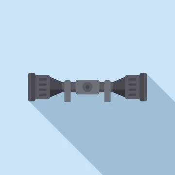 Optical scope icon flat vector. Gun rifle Stock Illustration