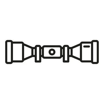 Optical scope icon outline vector. Gun rifle Stock Illustration