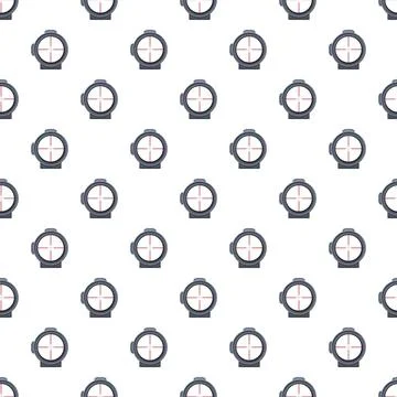 Optical sight reticle aiming shooting seamless pattern 스톡 일러스트
