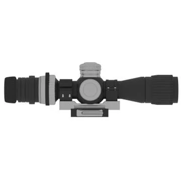 Optical sight for weapons on a white background. Isolate. Stock Illustration
