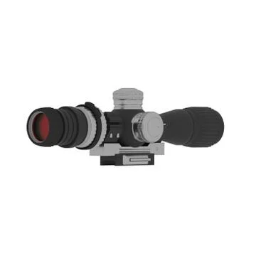Optical sight for weapons on a white background. Isolate. Stock Illustration