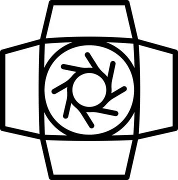 Optical Snoot Gobo Projector Line Icon Ilustração Stock