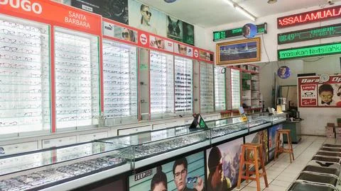 Optical store Stock Photos