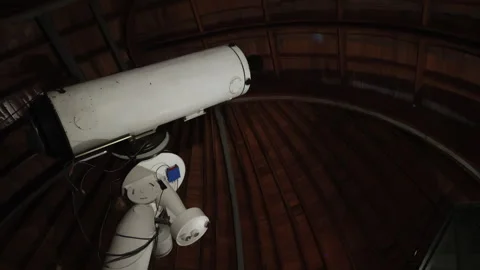 Optical telescope in the observatory tower Stock-Footage 253629706