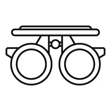 Optical trial frame for optometry vision test Illustrazione stock