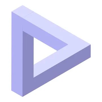 Optical triangle icon isometric vector. Visual illusion Stock Illustration