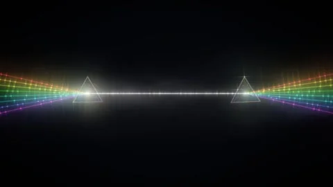 Optical Wavelength Multiplexing Prism Fiber Laser Beams Seamless Loop Stock Footage 346936258