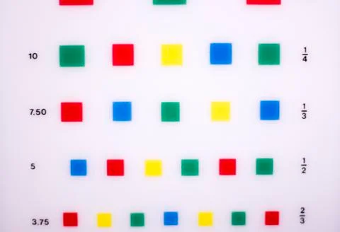 Optician eye test chart Foto stock