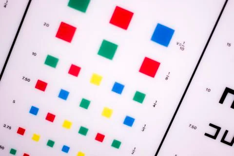 Optician eye test chart Stock Photos