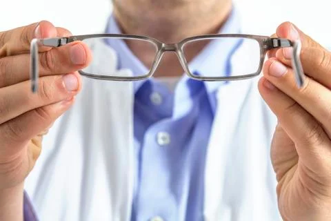 Optician with glasses Stock Photos