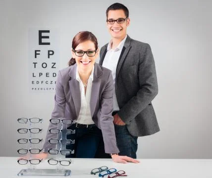 At The Optician Stock-Fotos