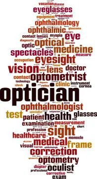 Optician word cloud Stock Illustration