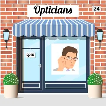 Opticians shop. Stock Illustration
