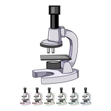 Optics microscope cartoon vector graphic 스톡 일러스트