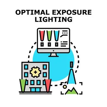 Optimal exposure lighting creative development process Stock Illustration
