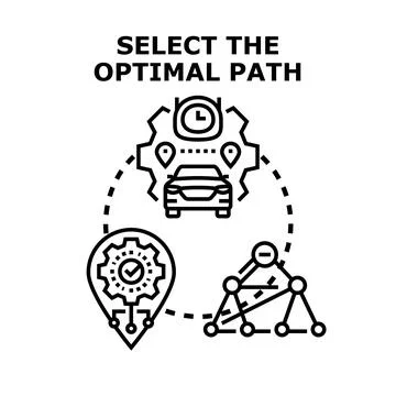 Optimal path selection process for smart navigation system Иллюстрация