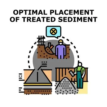 Optimal placement of treated sediment vector illustration Stock Illustration