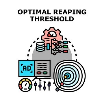 Optimal reaping threshold concept for data management Stock Illustration
