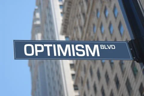 Optimism boulevard plaque Stock Photos