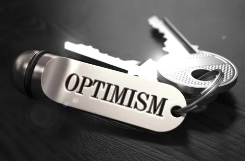 Optimism Concept. Keys with Keyring Stock Illustration