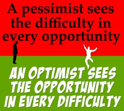 Optimism pessimism Stock-Illustration