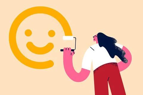 Optimism, positive thinking, motivation concept Stock Illustration