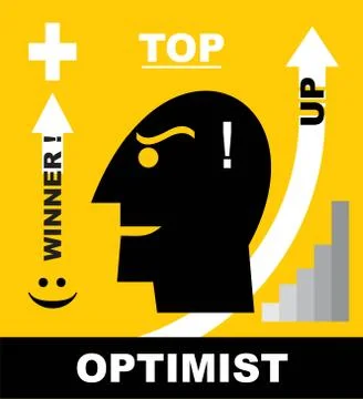 OPTIMIST HEAD ICON Stock Illustration