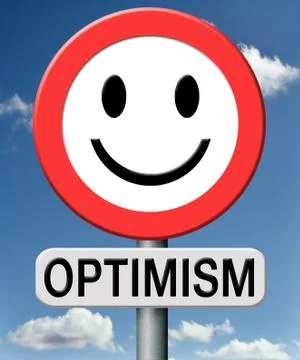 Optimist positive thinking Illustrazione stock