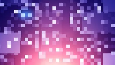 An optimistic 3d illustration of small shining blue and white squares in the  Stock Illustration