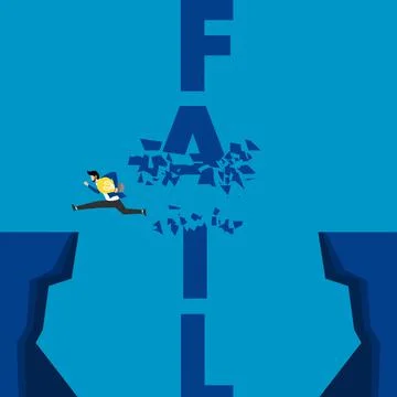 Optimistic concept in trying and never giving up Stock Illustration