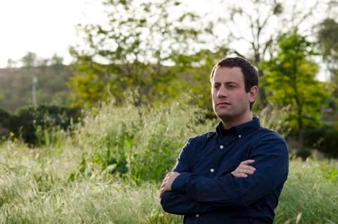 Optimistic man looking forward to the future. Stock Photos
