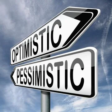 Optimistic or pessimistic Stock Illustration