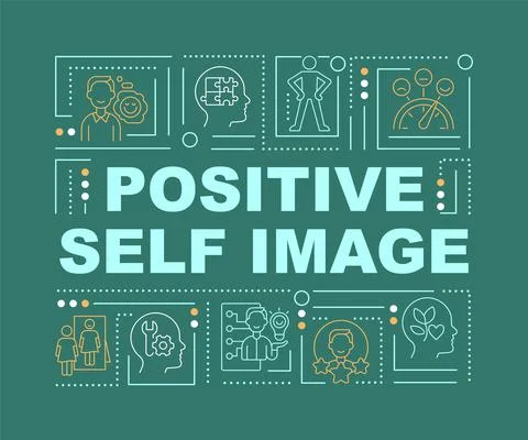 Optimistic self image word concepts banner Stock Illustration