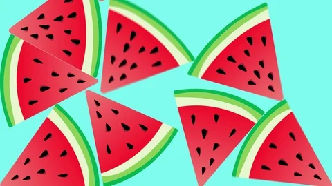 Optimistic Watermelon Background. High-Quality, Minimalistic Animation. Stock Footage 97122059
