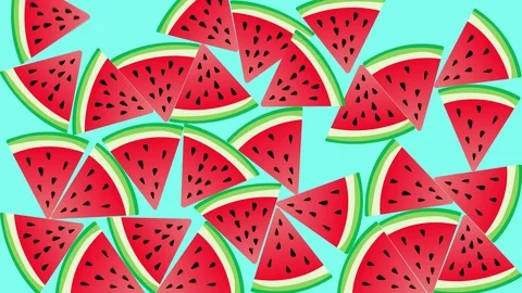 Optimistic Watermelon Background. High-Quality, Minimalistic Animation. Stock Footage 97122099