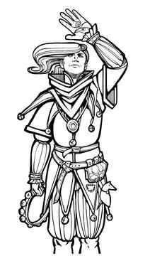 Optimistic young smiling guy is a clown in a nice suit. with bells in his han Illustration