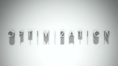 Optimization 3D title animation with shadows on a white background Video stock 297818892