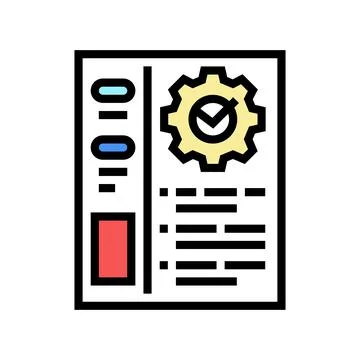 Optimization of accounting color icon vector illustration Stock Illustration