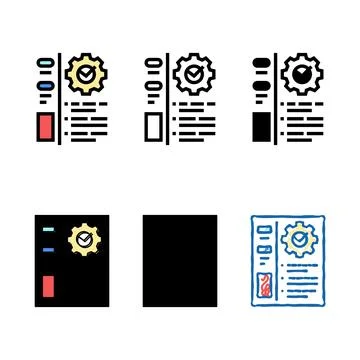 Optimization of accounting color pack icon vector Stock Illustration