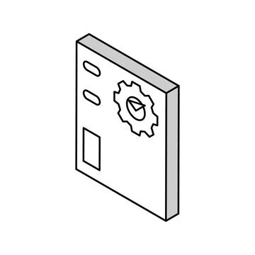 Optimization of accounting isometric icon vector illustration 스톡 일러스트
