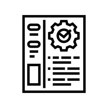 Optimization of accounting line icon vector illustration Stock Illustration